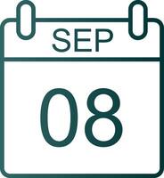 September Linie Gradient Symbol vektor