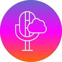 Wolke Linie Gradient Kreis Symbol vektor