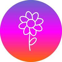 Blume Linie Gradient Kreis Symbol vektor