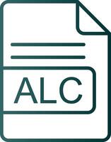 alc Datei Format Linie Gradient Symbol vektor