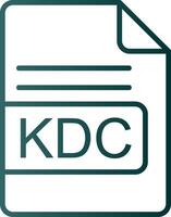 kdc fil formatera linje lutning ikon vektor