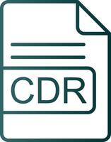 CDR fil formatera linje lutning ikon vektor