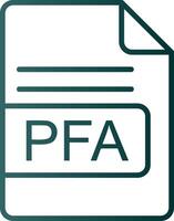 pfa Datei Format Linie Gradient Symbol vektor