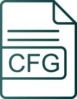 cfg Datei Format Linie Gradient Symbol vektor