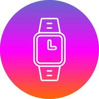 Uhr Linie Gradient Kreis Symbol vektor