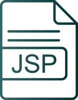 jsp Datei Format Linie Gradient Symbol vektor