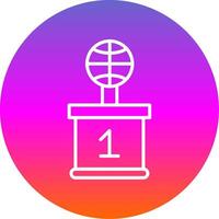 Basketball Linie Gradient Kreis Symbol vektor