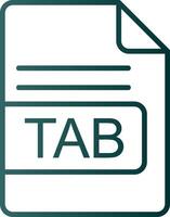 Tab Datei Format Linie Gradient Symbol vektor