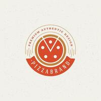 pizzeria restaurang affär design element i årgång stil för logotyp vektor
