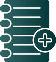 Symbol für den Glyphenverlauf des Dokuments vektor