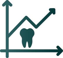 Statistiken Glyphe Gradient Symbol vektor