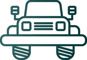 jeep linje lutning ikon vektor