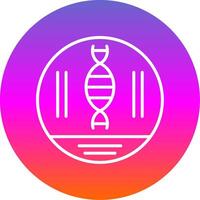 DNA Strand Linie Gradient Kreis Symbol vektor