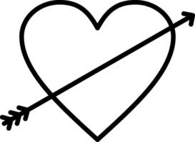 hjärta linje gradient ikon vektor