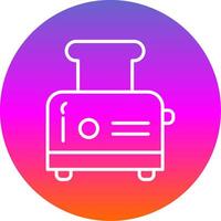 Toaster Linie Gradient Kreis Symbol vektor