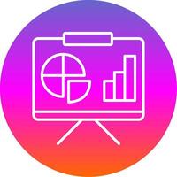 Präsentation Tafel Linie Gradient Kreis Symbol vektor