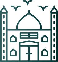 Symbol für den Farbverlauf der Moschee vektor