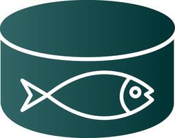 Thunfisch können Glyphe Gradient Symbol vektor