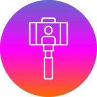 Selfies Linie Gradient Kreis Symbol vektor