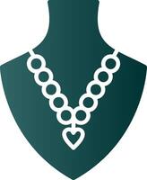 Perle Halskette Glyphe Gradient Symbol vektor