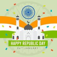 indiska republikens dag hälsning bakgrund vektor