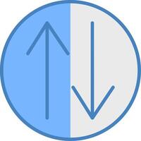 Tauschen Linie gefüllt Blau Symbol vektor