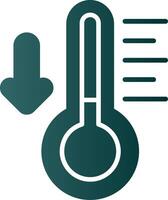 Symbol für den Gradienten der Thermometer-Glyphe vektor
