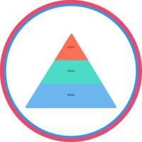 Pyramide Diagramme eben Kreis Symbol vektor