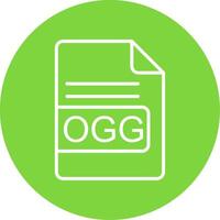 ogg Datei Format multi Farbe Kreis Symbol vektor