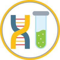 DNA eben Kreis Symbol vektor