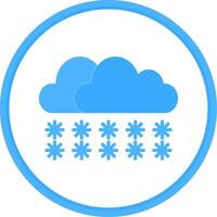 Schnee eben Kreis Symbol vektor