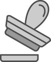 Briefmarke Linie gefüllt Graustufen Symbol Design vektor