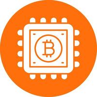 bitcoin bearbeta mång Färg cirkel ikon vektor