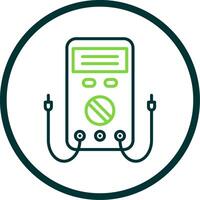 Multimeter Linie Kreis Symbol Design vektor