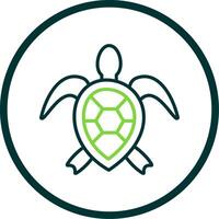 Meer Schildkröte Linie Kreis Symbol Design vektor