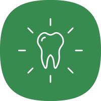 Dental Pflege Linie Kurve Symbol Design vektor