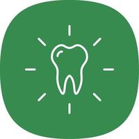 dental vård linje kurva ikon design vektor