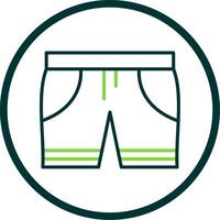 schwimmen kurze Hose Linie Kreis Symbol Design vektor