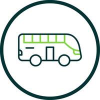 Tour Bus Linie Kreis Symbol Design vektor