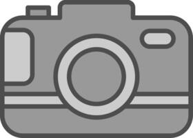 kamera linje fylld gråskale ikon design vektor
