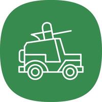 Jeep Linie Kurve Symbol Design vektor