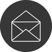 Mail Linie invertiert Symbol Design vektor