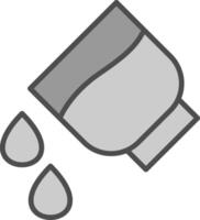 hinzufügen Wasser Linie gefüllt Graustufen Symbol Design vektor