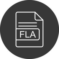 fla Datei Format Linie invertiert Symbol Design vektor