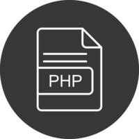 php fil formatera linje omvänd ikon design vektor