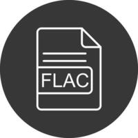 flac Datei Format Linie invertiert Symbol Design vektor