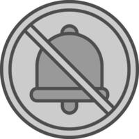 verboten Zeichen Linie gefüllt Graustufen Symbol Design vektor