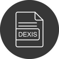 Dexis Datei Format Linie invertiert Symbol Design vektor