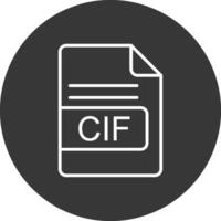 cif fil formatera linje omvänd ikon design vektor