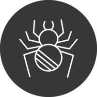 Spinne Linie invertiert Symbol Design vektor